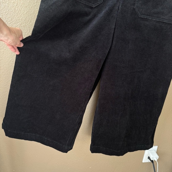 Lucy & Yak Jenny Dungaree overalls jumpsuit ORGANIC CORDUROY Black NWT Size 16R - Picture 5 of 12